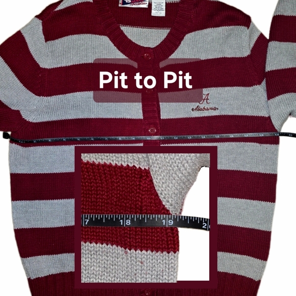 Campus Specialties Children's Alabama Crimson Tide Cardigan - Large 100% Cotton - Picture 5 of 6